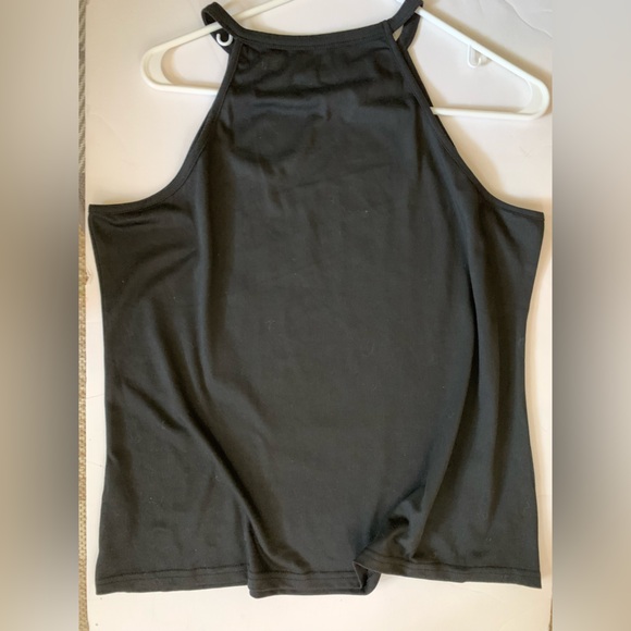 Black Floral Garden Tank Top - Women's Sleeveless Graphic Tee - Picture 2 of 7